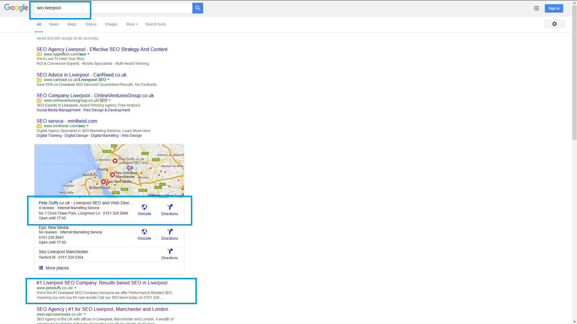 google searcj seo liverpool